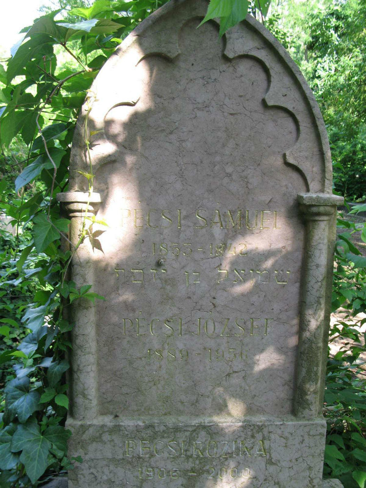 Pécsi József sírja a Kozma utcai temetőben